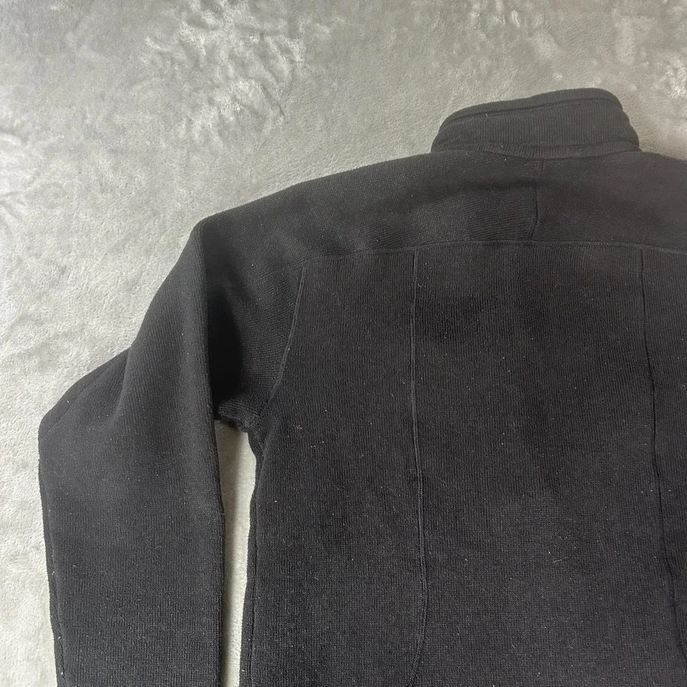 Patagonia Sweater Mens Small Black Better Sweater 1/4 Zip Fleece Logo Pullover